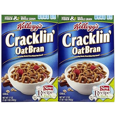 Kellogg's Cracklin Oat Bran, 17oz Box (Pack of 2)