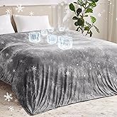 Guohaoi Cooling Throw Blanket for Hot Sleepers, Full Size 60''×90'' Lightweight Breathable Summer Bed Blanket for Couch, Arc-Chill Q-Max >0.5 Cool Fiber,Lightweight Tie Dye Blanket Grey