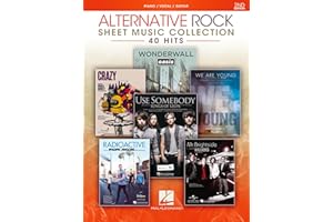 Alternative Rock Sheet Music Collection - 2nd Edition | Piano/Vocal/Guitar Songbook for Students and Performers |40 hits with lyrics chord symbols chord frames | PVG book for practice and performance