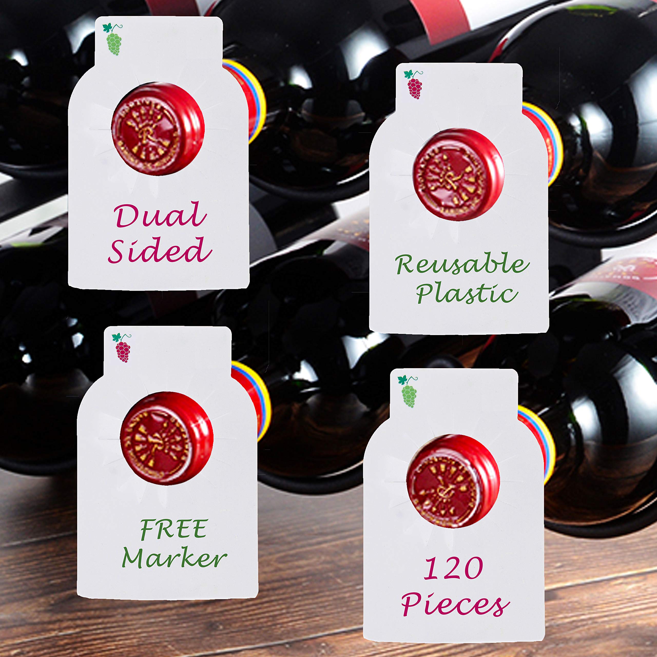 Buy Reusable Wine Bottles Tag Racks Bottle Labels Hang Tags Cellar