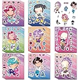 KPOP Movie Make a Face 24 Sheets Cartoon Korean Idol Stickers for Girls Teens, Make Your Own Mixed & Matched with 8 Designed 