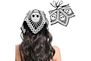 BigClown Crochet Bandanas for Women, Crochet Head Scarf Crochet Headband Knitted Headscarf