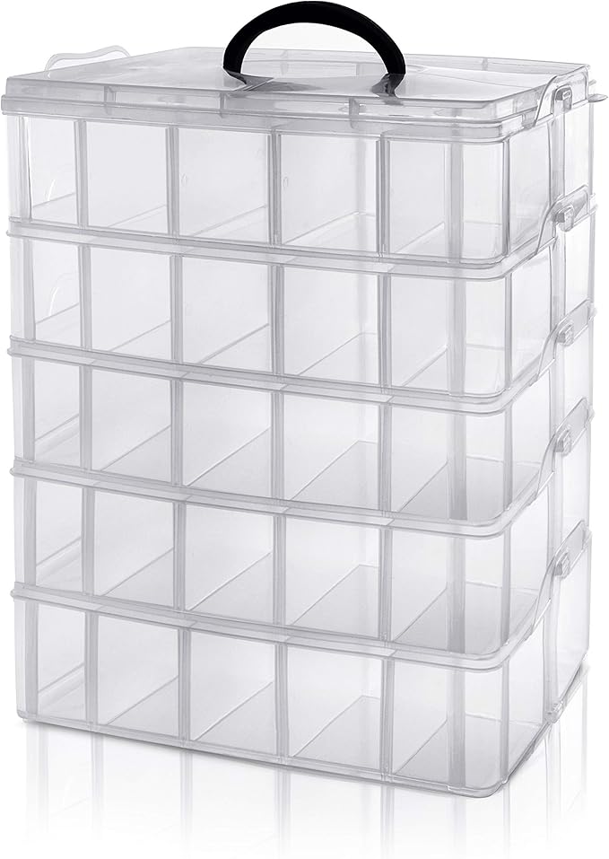 Caja Almacenamiento 5 Niveles 29,5cmx24cmx15cm - Almacenaje con asa