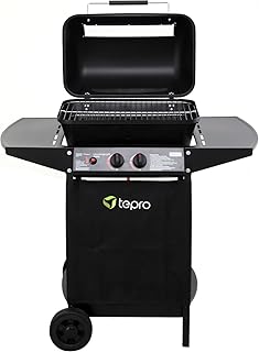 Tepro Lavasteingasgrill Irvine - Grillwagen mit Rollen, Schwarz