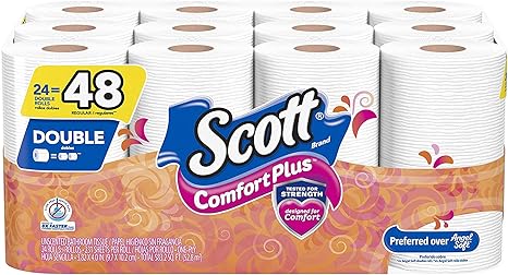 Amazon Com Scott Comfortplus Toilet Paper 24 Double Rolls Bath