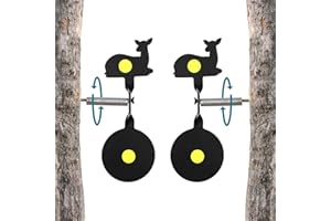 2-Pack Spinner Shooting Targets Auto Reset Steel Spinner Shooting Targets Auto Resetting Heavy Metal Steel Spinning Animals-S