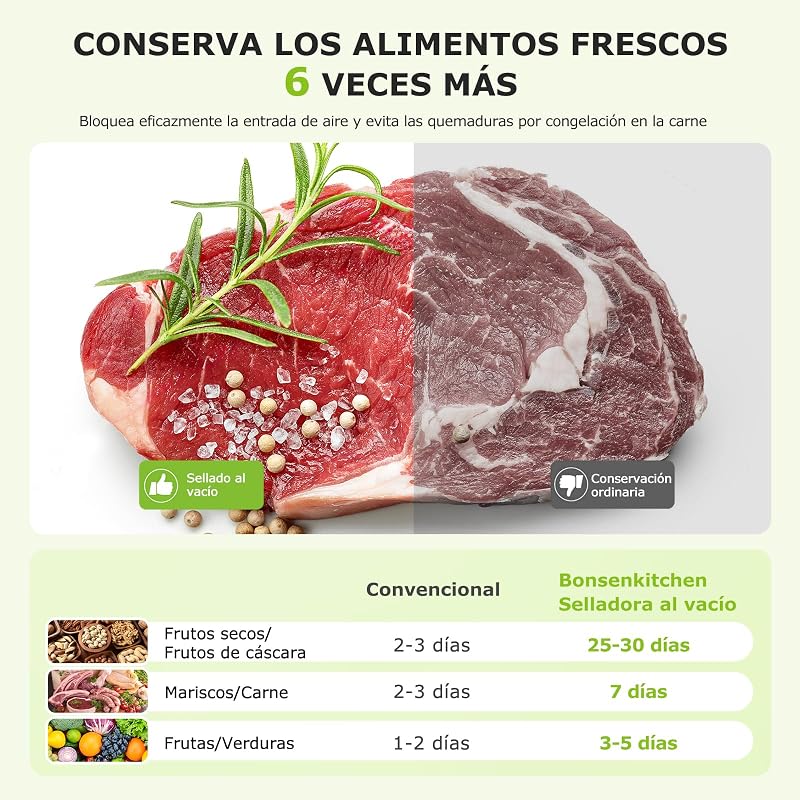 Envasadora al Vacío, 4 Modos de Funcionamiento, VS2000 — foto 7 de 8