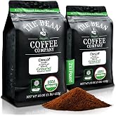 The Bean Organic Coffee Co. Decaf South America Blend, Ground, 2 x 1 lb | Smooth, well-balanced South American blend. Swiss Water Process, 99.9% caffeine-free. Organic decaf ground coffee.
