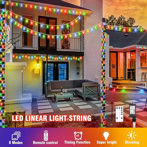 WIOPSS 400FT MULTI-COLORED STRING LIGHTS – LED EXTRA LONG OUTDOOR WATERPROOF FAIRY LIGHTS WITH REMOTE, DIMMABLE TIMER DECORATIVE LIGHTING FOR CHRISTMAS, WEDDING, PATIO, YARD, PARTY DÉCOR