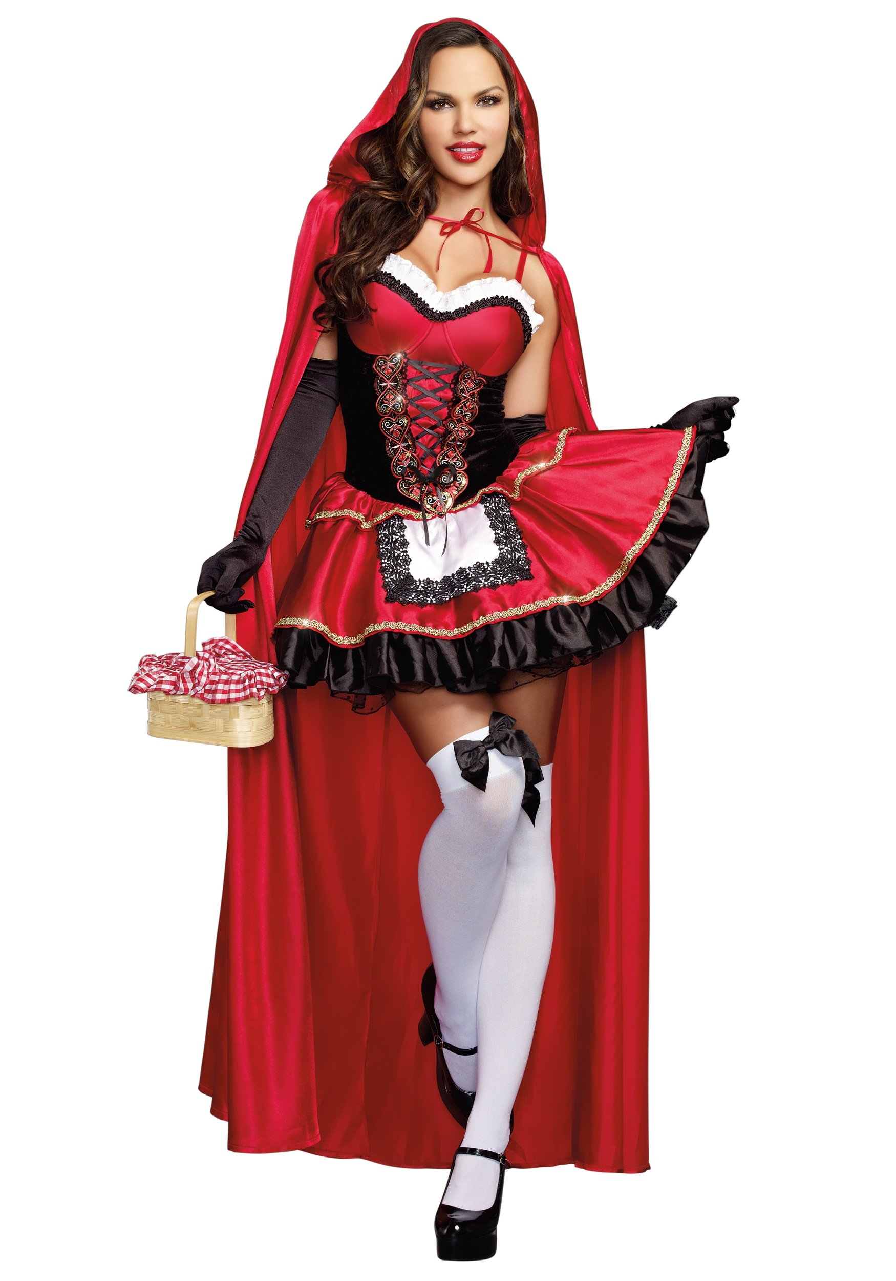 Photo 1 of ******STAIN ON DRESS*****Dreamgirl Adult Sexy Little Red Riding Hood Costume for Women, Fashion Little Red Riding Hood Halloween Costume - Medium****NO HOOD OR BASKET****