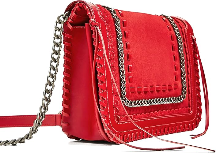 zara leather chain bag