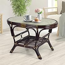 センターテーブル・ローテーブル Old Rattan Coffee Table Amazon.com: NYEESS Rattan Coffee Table,Rustic Style Wooden