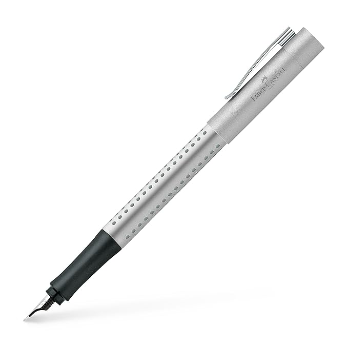 FaberCastell Grip 2011 140905 Fountain Pen Nib B Fountain Pen Silver