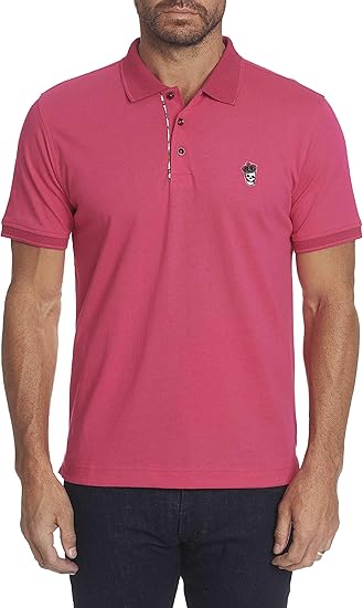 Robert Graham Lucifer S/S Knit Polo Classic Fit (2Xlarge, Magenta) at Amazon Menâs Clothing store