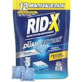 Rid-X&reg; Septic Tank Treatment Pods, Septic Treatment, 12 Month Supply, 12 ct | Dual Action Enzymes help break down waste for monthly maintenance, system care &amp; routine home maintenance