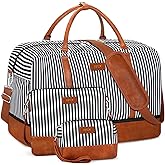 IBFUN Weekender Bags for Women, 21" Weekender Travel Bag, Travel Duffle Bag with Shoe Compartment Carry on Overnight Duffel Bag for Weekend Travel Business Trip, 3PCS