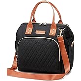 KYALOU Small Diaper Bag, Mini Baby Backpack for Mom, Multi-function Waterproof Travel Tote for Booys and Giirls (Black)