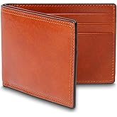 Bosca ITALIA, Small Bifold Men's Wallet Made In Italy, Dolce Leather Collection