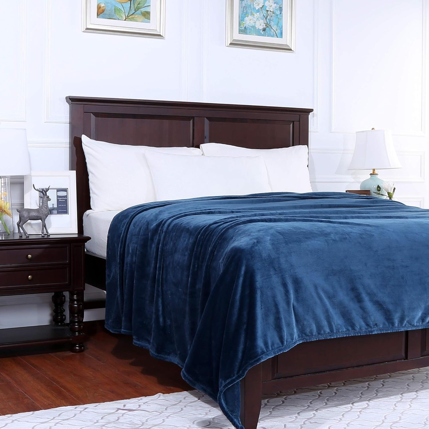 Bed Blankets Home Berkshire Luxury Plush VelvetLoft Blanket White Full