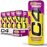 Cellucor C4 Energy Drink x Grape Popsicle, Carbonated Sugar Free Pre Workout Performance Drink with no Artificial Colors or Dyes, 16 Oz, Pack of 12