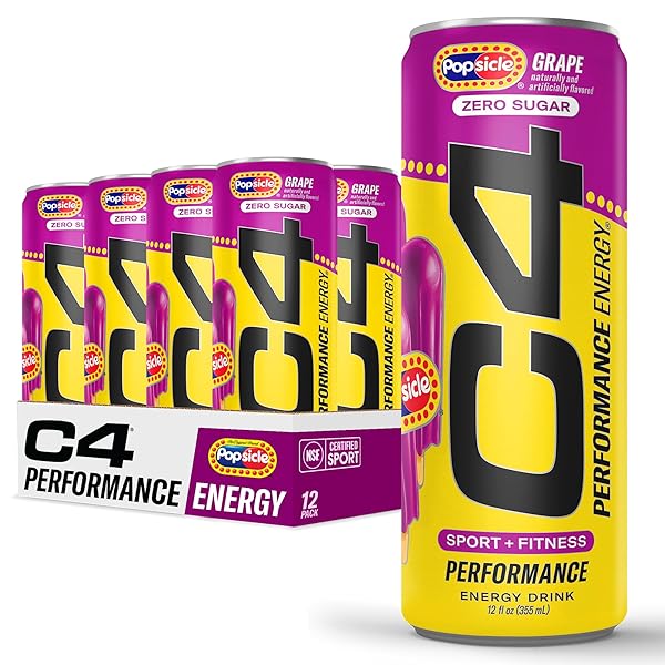 C4 PERFORMANCE ENERGY DRINK, GRAPE POPSICLE, ZERO SUGAR...