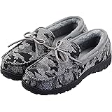 FLYFUPPY Moccasin Slippers for Men Indoor/Outdoor Plush Lining Microsuede Slip On Warm House Shoes