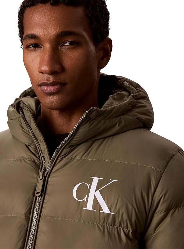 Herren Ls Ltwt Nylon Padded Hooded Puff Lv04rg513g Jacken (1 Stück), Beige (Dusty Olive), M