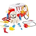 Hey! Play! Kids Veterinary Set-11 Piece Complete Toy Set-Pretend Play Set with Animal Medical Supplies, Plush Dog, and Carrier for Boys and Girls