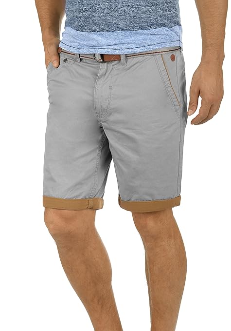 Blend Neji Herren Chino Shorts Bermuda Kurze Hose Mit Gürtel Aus 100% Baumwolle Regular Fit
