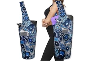 BAGYG Yoga Mat Bag - Long Tote with Pockets - Holds More Yoga Accessories - Yoga Bag Fit Most Size Mats - Yoga Mat Carrier