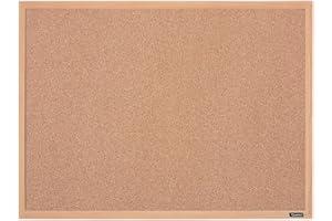 Quartet Natural Cork Bulletin Board, 23” x 17”, Wood Finish MDF Frame, Self-healing Cork (2642638034)