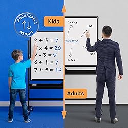Rolling Dry Erase Board 48 x 36 - Large Portable