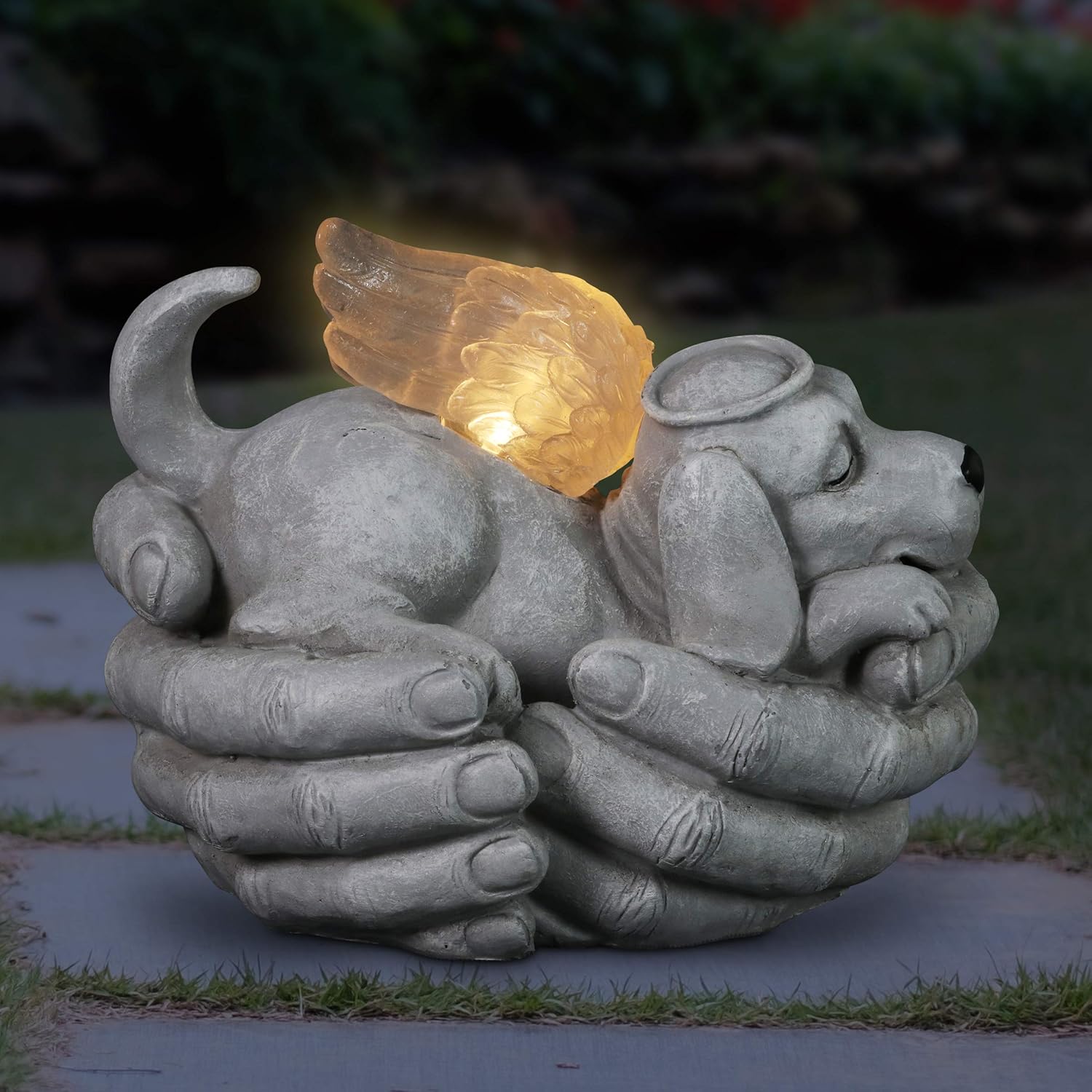 dog memorial solar light