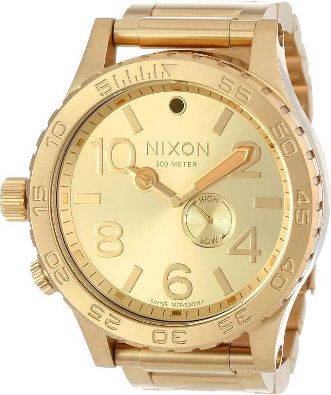 Nixon Men's 5130 A057502 Gold StainlessSteel Swiss Quartz Watch with