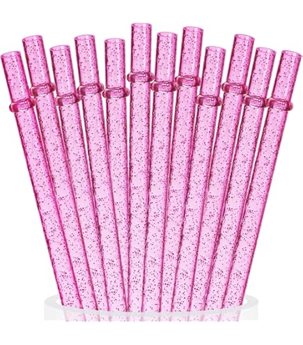 Pajitas De Plástico Duro Reutilizabl, Sin BPA, Transparent, Con Cepillo De Limpieza, 30cm, 6 Unidad - AliExprs