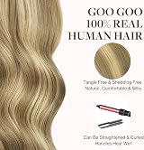GOO GOO Tape In Hair Extensions 18 inch 25g 10pcs 16/22A Golden Blonde view 7