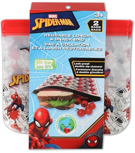 Marvel Spiderman Sac à déjeuner multi-compartiments pour enfants à isolation thermique à double étage pour garçons Marvel Spiderman Sac à déjeuner multi-compartiments pour enfants à isolation thermique à double étage pour garçons