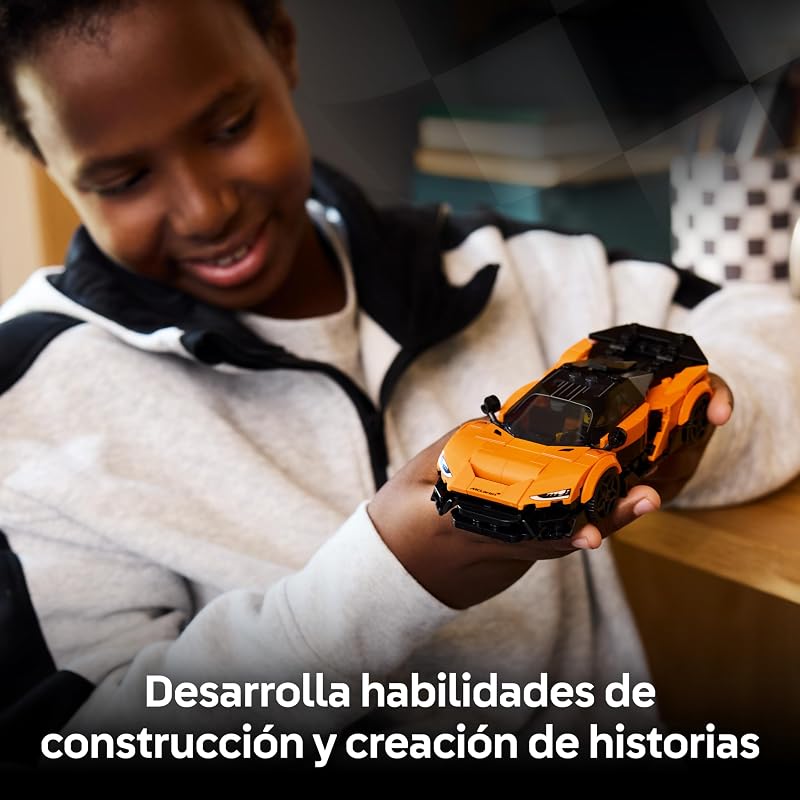 Speed Champions McLaren W1 – El Auténtico Superdeportivo - Maqueta de Coche de Juguete con Minifigura de Piloto Coleccionable - Regalo para Niños de 9+ Años y Fans del Motor - 77257