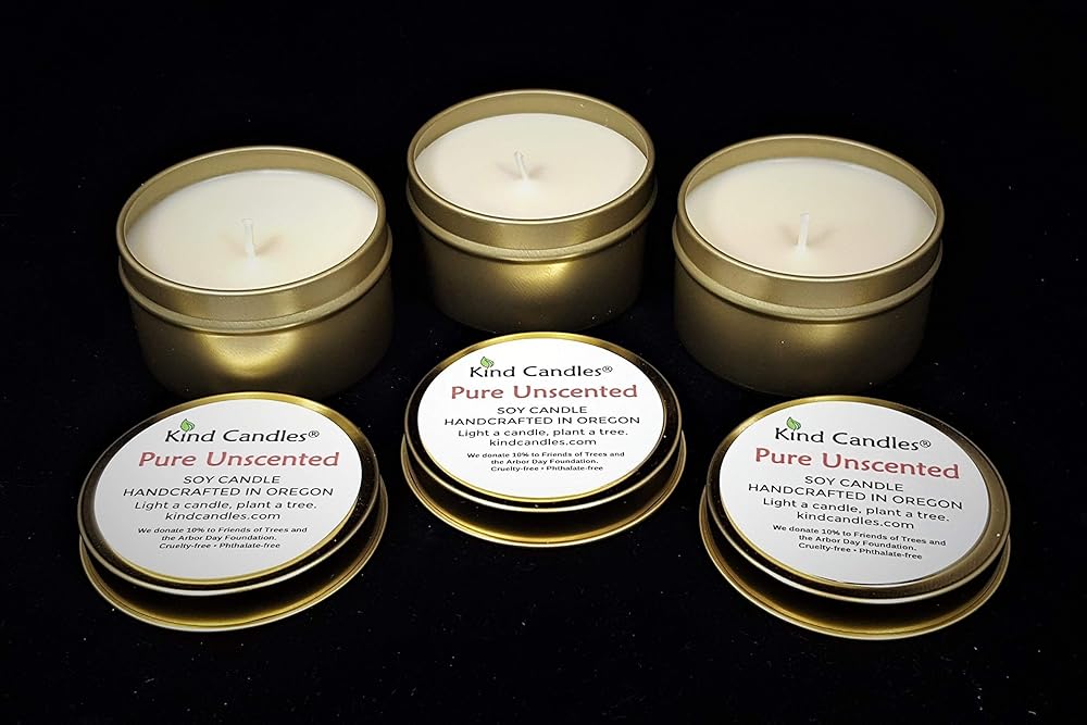 Kind Candles Pure Unscented candle gift set Handmade