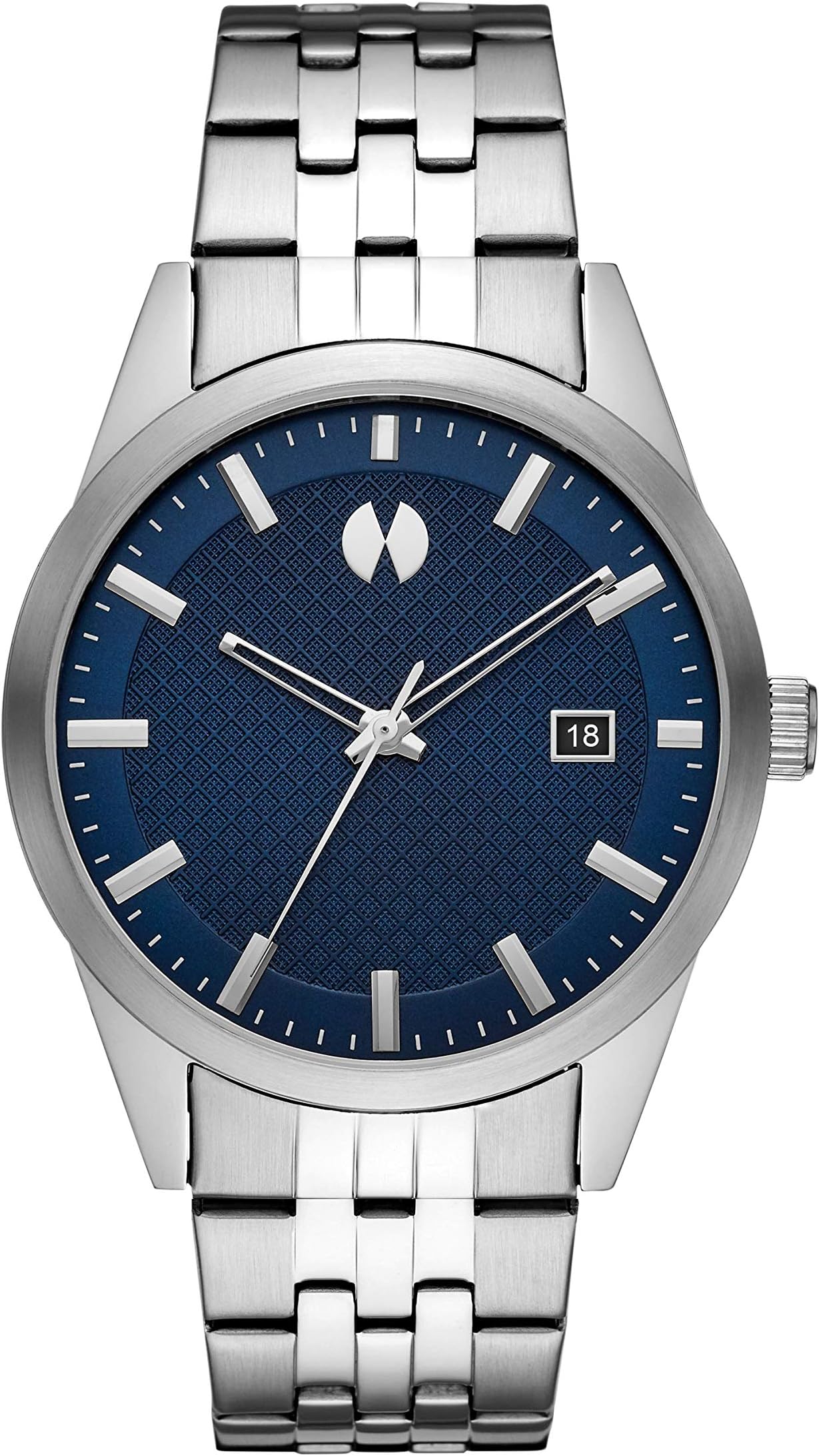 Watch Station Collection Men's Single Watch Three-Hand Date Stainless Steel Watch WSI4009