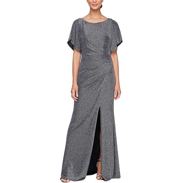 Amazon.com: Alex Evenings Women's Long Cold Shoulder, Mother of the Bride Gown, Formal Event, Wedding Guest Dress, (Petite and Regular Sizes), Black Royal Metallic, 4 : Clothing, Shoes & Jewelry Amazon.com: Alex Evenings Women's Long Cold Shoulder, Mother of the Bride Gown, Formal Event, Wedding Guest Dress, (Petite and Regular Sizes), Black Royal Metallic, 4 : Clothing, Shoes & Jewelry