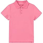 Kid Nation Boys Polo Shirts Kids School Uniform Shirts Short Sleeve Girls Collared Shirts 4-12 Years