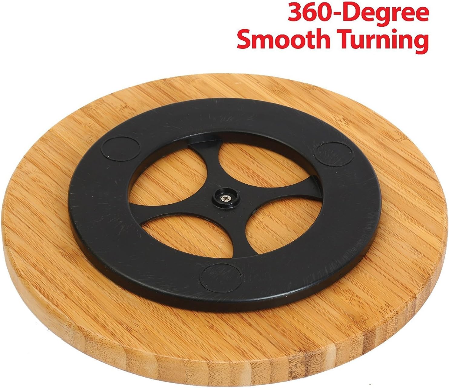 YBM HOME Bamboo Wooden Lazy Susan Turntable 14 Inch Diameter 356