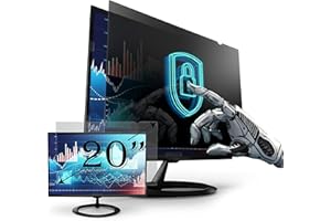 Premium Privacy Screen Filter for 20 Inches Desktop Computer Monitor. Screen Protector size is 17.4 inch width x 9.8 inch hei
