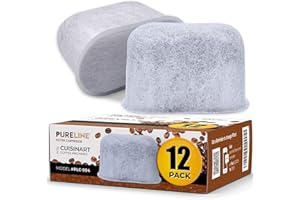 Cuisinart® Coffee Filter Replacement - 12 Pack Cuisinart® Coffee Maker Water Filter by Pureline - Charcoal Water Filter - for all Cuisinart Coffee Machines