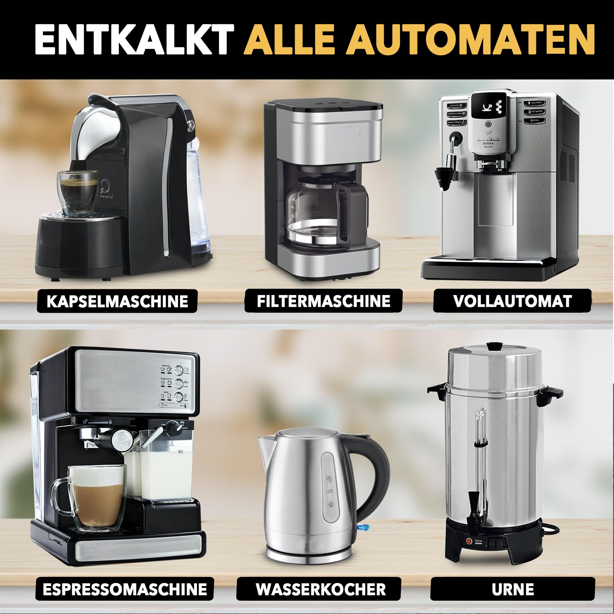 [50x] Entkalkungstabletten für Kaffeevollautomaten und Kaffeemaschinen MADE IN GERMANY | Kompatibel mit Jura, Siemens EQ Series, Krups, Bosch, Miele, Melitta, WMF | Entkalker für 50 Reinigungsvorgänge 5