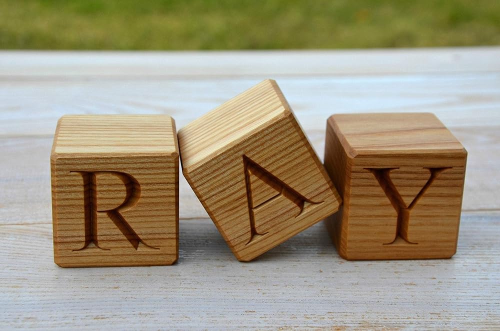 2 inches Personalized Wood Blocks Personalized Baby