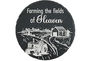 MYFIHU Farmer Memorial Stone Farmer Memorial Plaque Farming in Heaven Sympathy Stepping Stone for Loss of Loved One in Loving Memory TNA20