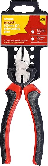 Amtech 150mm Side Cutting Pliers Satin Finish Cushion Grip view 3