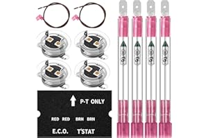 VORIGY RV Water Heater Thermal Cutoff Kit - ECO Thermostat Assembly - Compatible with Atwood 91447 93866 Models # GCH6-4E GCH6-6E G6A-7E G6A-8E GC6AA-9E GCH10A-2E G610-3E GH610-3E XT Series (4 Pcs)